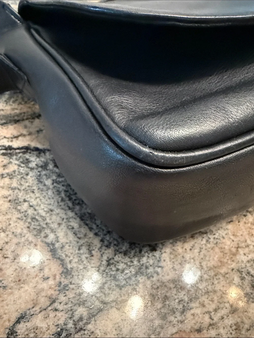 Paloma Picasso Black Leather Bag